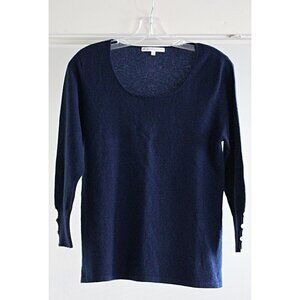 Les Ateliers de la Maille - Cashmere Sweater with Button Cuff - Sezane Style, M